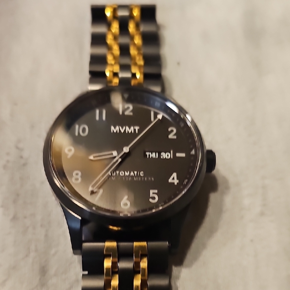 MVMT Black and Gold Men's Automatic Watch with Day-Date - Picture 3 of 13